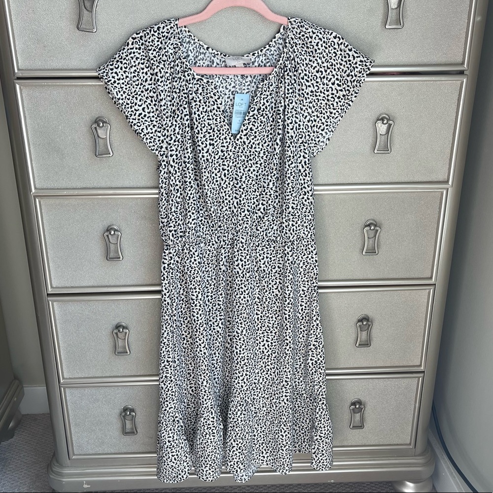 Loft | NWT leopard midi dress size 6P